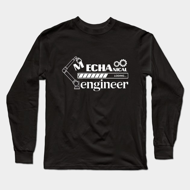 Future Mechanical Engineer Loading Bar Graduation Engineer Gift Long Sleeve T-Shirt by GrafiqueDynasty